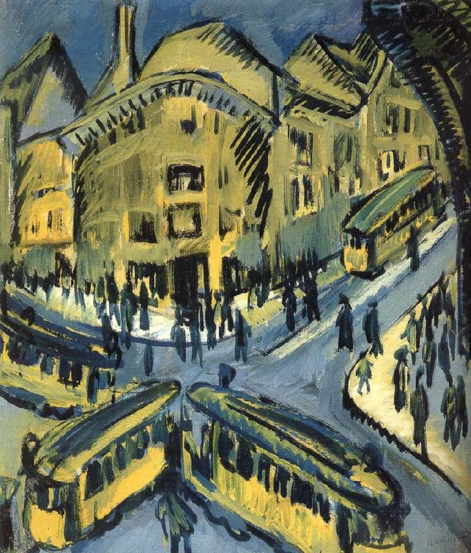 Ernst Ludwig Kirchner Nollendorfplatz Sweden oil painting art